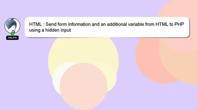 HTML : Send form information and an additional variable from HTML to PHP using a hidden input смотреть онлайн
