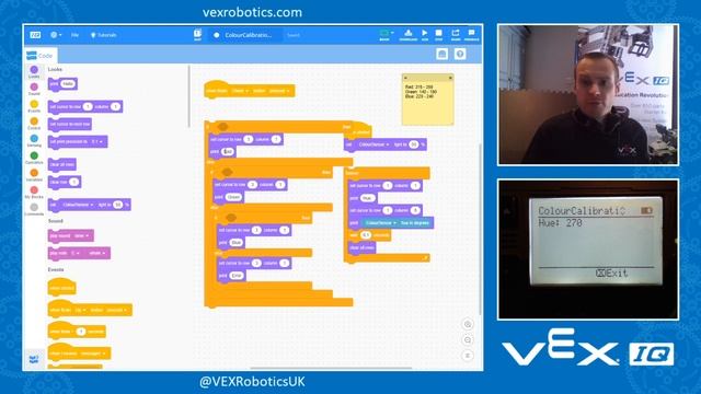 VEXcode IQ Blocks - 8. Using the Colour Sensor to Sort Objects смотреть онлайн