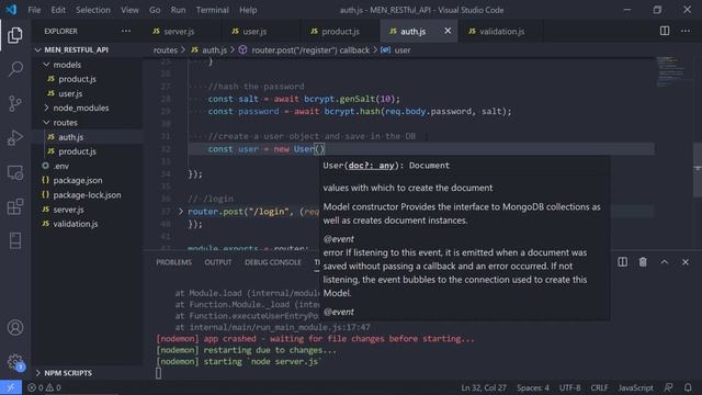 Building a REST API with MEN - 18 - Auth - Complete register route смотреть онлайн