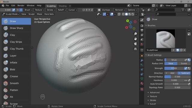 60. Blender. Sculpting Brushes | Скульптурные кисти (Sculpt Mode)
