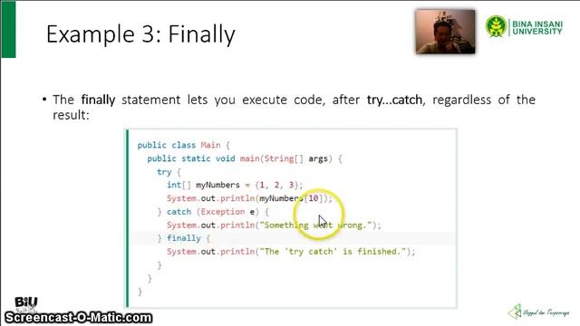Operasi File: Eksepsi