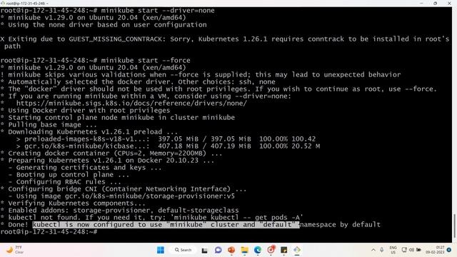 03 minikube cluster Hello Kubernetes deployment Linux смотреть онлайн