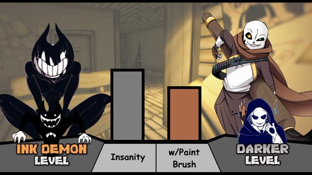 INK!Demon VS INK!Sans Power Levels