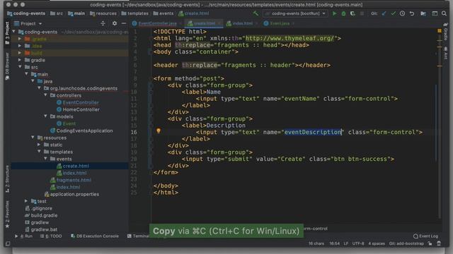 Java Coding Events 2.2 Add a Model Property смотреть онлайн