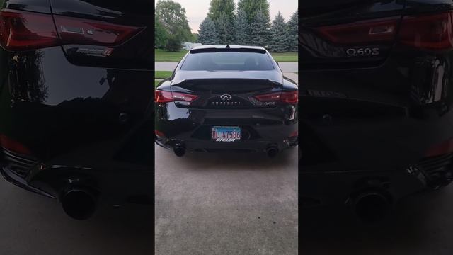 Infiniti Q60 Red Sport with ARK exhaust and down pipes смотреть онлайн
