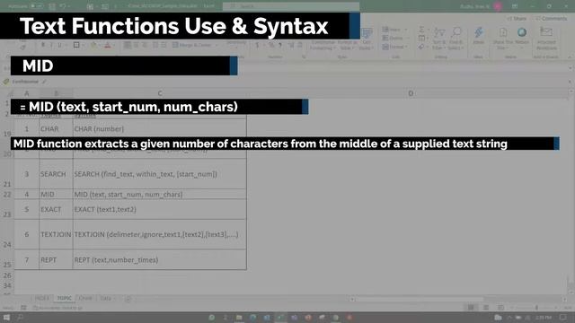 Part 3: Useful String/Text Functions in Excel смотреть онлайн
