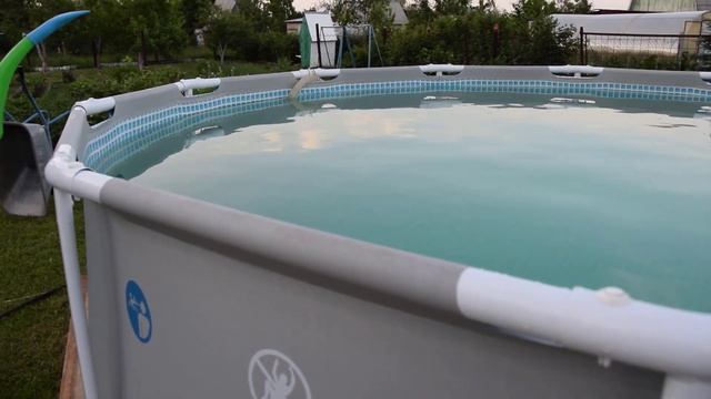 Чистка каркасного бассейна Intex перекисью водорода