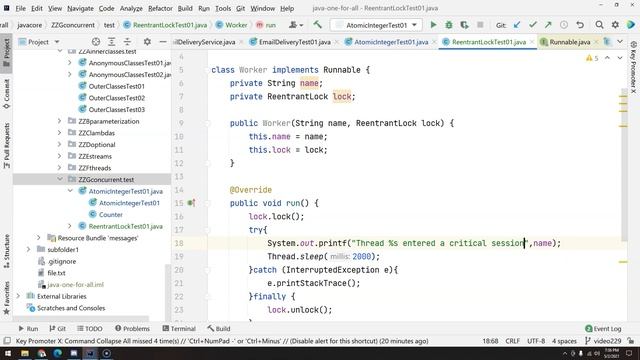230 - Concurrency pt 02 - Lock and ReentrantLock смотреть онлайн