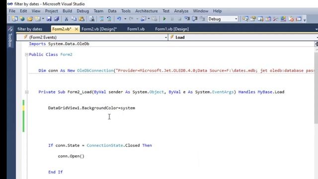 Hiding the empty gray space in datagridview in Visual Basic.net смотреть онлайн