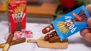 Мини Соломка в Шоколадной Глазури Pocky | Мини Десерт | Мини Кухня