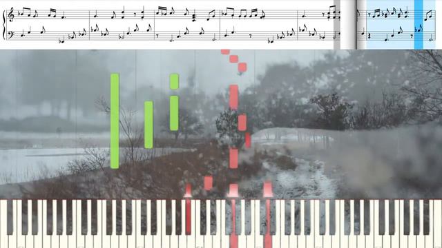 Falling Snow-Aakash Gandhi Synthesia MIDI Practice Song Free Piano Music Piano Tutorial  Teaching