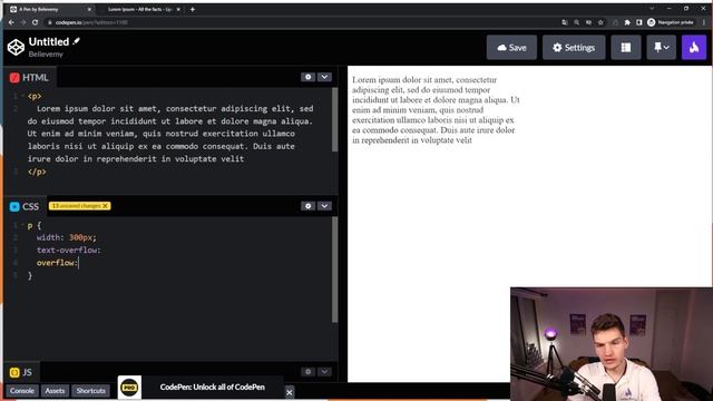 Mettre des points de suspension (ellipse) pour cacher un texte trop long смотреть онлайн