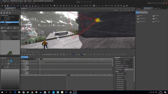 Cryengine V/5 #58 (ЧАСТЬ1) Создание Cut-сцены, кат-сцены, видеоролика, трейлера Cutscene Track view смотреть онлайн
