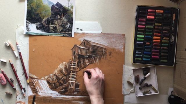 Пейзаж пастелью и пастельными карандашами смотреть онлайн