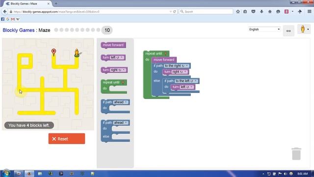 Blockly Games Walkthrough All Levels 1 - 10