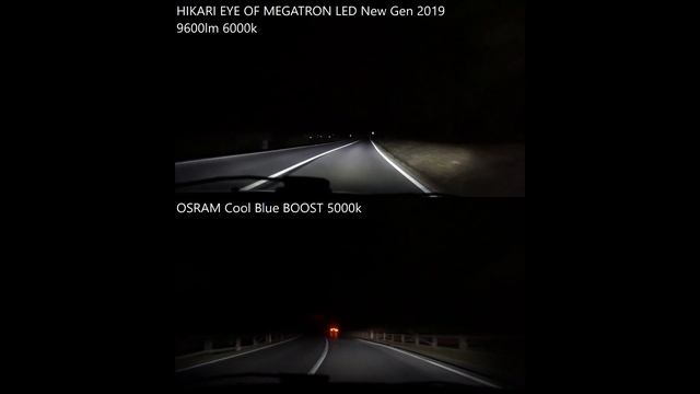 HIKARI LED 9600lm 6000k vs OSRAM Cool Blue BOOST 5000k смотреть онлайн