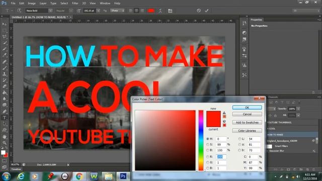 How To Make A Cool Youtube Thumbnail Using Photoshop CS6 смотреть онлайн