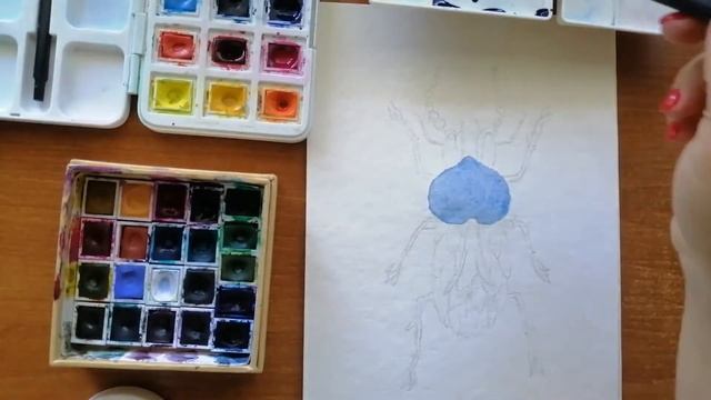 Жучок - цветок (референс и урок в описании) смотреть онлайн