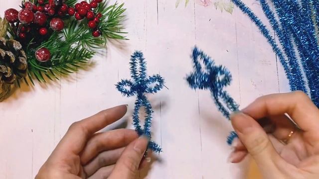 Простая снежинка из синельной проволоки из Fixprice. DIY snowflake #поделка #snowflake #снежинка #А смотреть онлайн