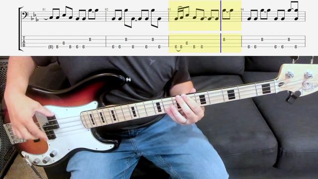 Rush - Vital Signs (Bass Cover With Tabs)
