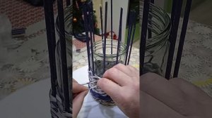 плетение из бумажной лозы, какой клей лучше применять.