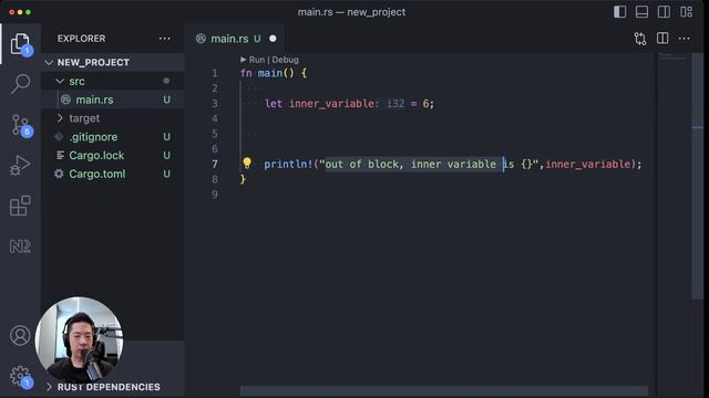 Scope & Shadowing? - Rust for the ABSOLUTE Beginner Tutorial смотреть онлайн