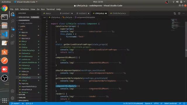 Complete Lifecycle Method #15 | Component (Mount-Update-Unmount-Error) | React js in Hindi tutoria смотреть онлайн