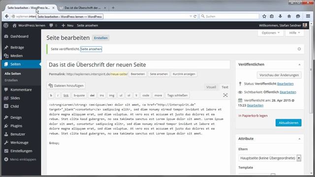 WordPress Seiten erstellen (Unterseiten) смотреть онлайн
