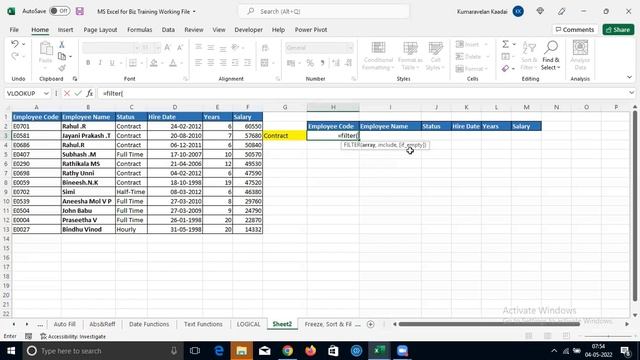 Excel- Filter the Data using Filter Function FILTER() смотреть онлайн