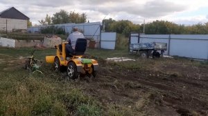Самодельный минитрактор переломка. История создания, эксплуатации.