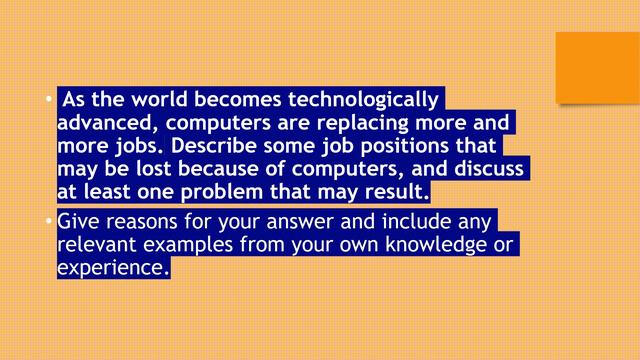 IELTS Essay(Academic & General)-Two-Part Question Essay Type-Computers & Jobs смотреть онлайн