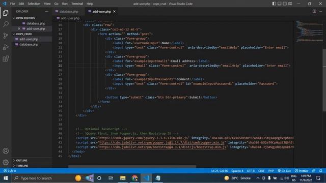 how to create a form using bootstrap and insert data in to database using php oops #todospecial смотреть онлайн