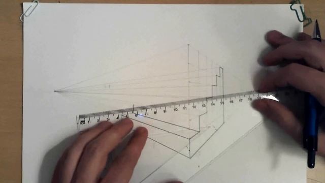 How to draw - Two point perspective - stairs - tutorial смотреть онлайн