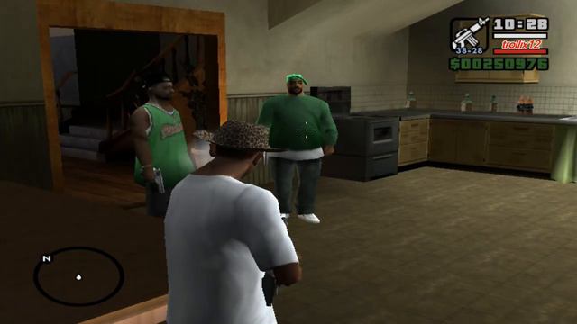 БАГ в GTA San Andreas. Братва у Карла в доме. смотреть онлайн