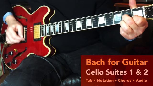 Allemande from Cello Suite 1 BWV 1007 on plectrum guitar смотреть онлайн