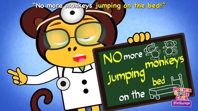 Five Little Monkeys Jumping on the Bed - Mother Goose Club Nursery Rhymes смотреть онлайн