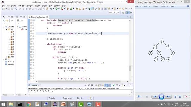 Binary Tree in Java - 13: Level Order Traversal Line by Line Without Recursion (Using Single Queue) смотреть онлайн