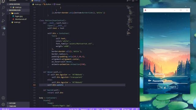 python Flet | mobile Login screen смотреть онлайн