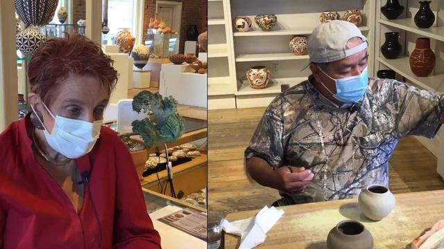 Carlos Laate of Zuni Pueblo Live pottery making demo 8.28.2020 смотреть онлайн