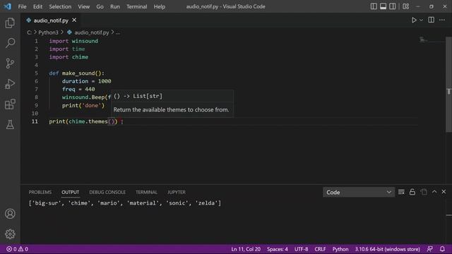 Create audio notification using Python смотреть онлайн