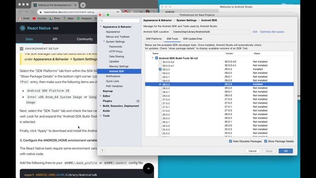 React Native CLI setup on macOS using Android смотреть онлайн