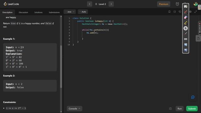 202. Happy Number ?| Leetcode | Level 2 | JAVA смотреть онлайн