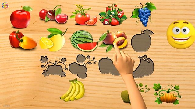 Fruit and Vegetables Learn Names Wrong or Right Wooden slots | Puzzle game for Kids смотреть онлайн
