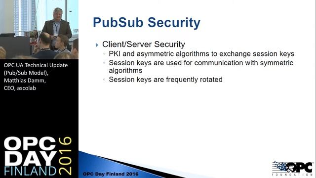 OPC UA Technical Update (Pub/Sub Model), Matthias Damm, CEO, ascolab смотреть онлайн