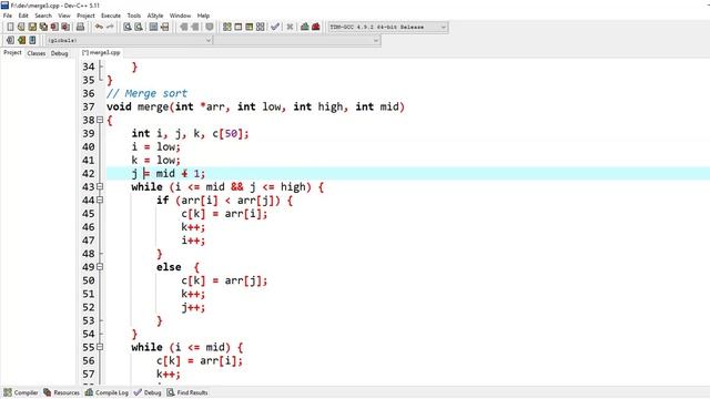 Merge sort In C++ || Algorithm and Complete code in Urdu/Hindi смотреть онлайн