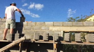 Кладка стен из керамзитных блоков