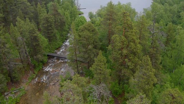 Lemmenjoki National Park. Finnish Lapland. Ravadasköngäs waterfall смотреть онлайн