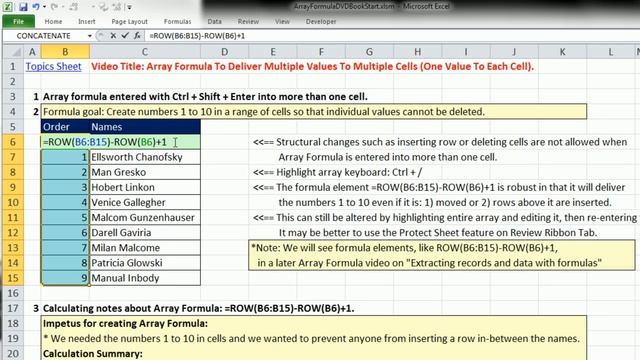 Ctrl + Shift + Enter: Excel Array Formulas 08: Array Formula: Multiple Values To Multiple Cells смотреть онлайн