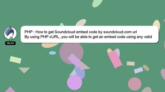 PHP : How to get Soundcloud embed code by soundcloud.com url смотреть онлайн