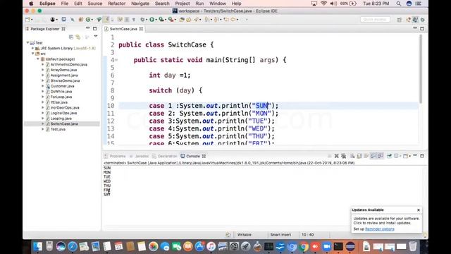 switch-case use in java (Full Java Course in Malayalam) смотреть онлайн